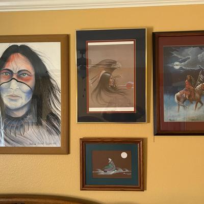 Paintings by M. Carouselli, Doug Maytubble, Johnny Tiger Jr. & Evalina Phillips