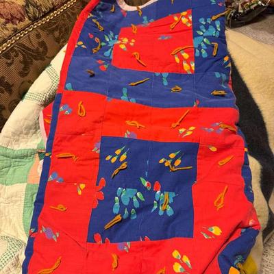 Vintage Handmade Quilts & Wool Blanket – Assorted Patterns & Colors