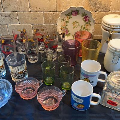 Vintage Glassware and Kitchen Canisters Collection