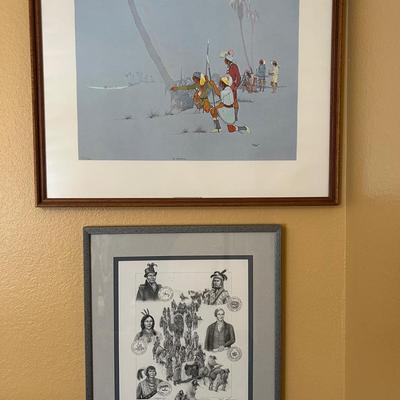 Signed & Numbered Native American Prints by Jerome Tiger & Leon Larson