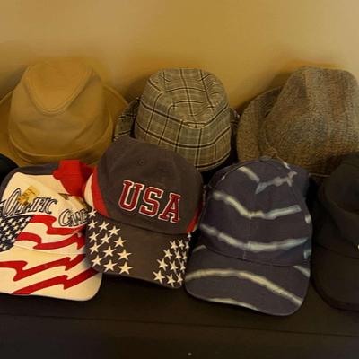 Collection of Men’s Hats – Stetson, Fedoras, Royal Caribbean, Nautica, Adidas, USA, Army & More