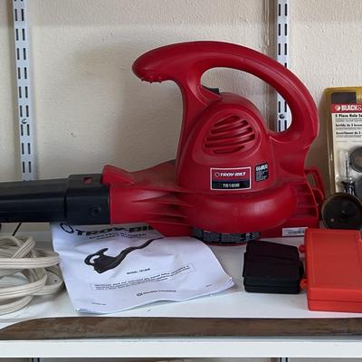 Power Tools Lot - Troy-Bilt Blower, Dewalt Drill, & Machete