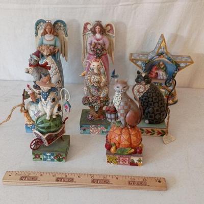 Jim Shore Figures - 5 Cats, Nativity Star Music, 2 Angel Music Boxes