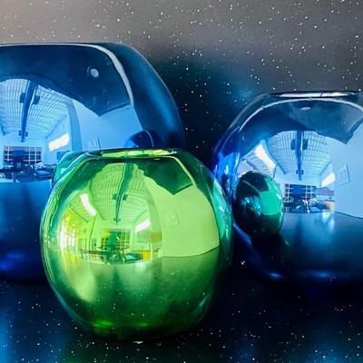 Czech Mercury Glass Candle Holders