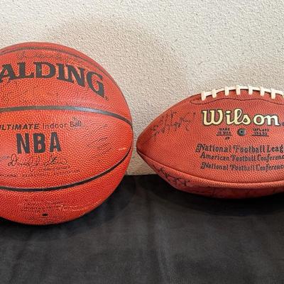 Signed Footbal & Basketball By Legendary Players  