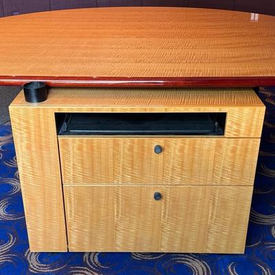 Big And Beautiful Polished Wood Desk 
