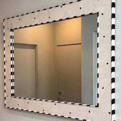 Zebra Stripped Stone Imported Mirror