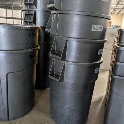 Uline 44 and 32 gallon waste bins