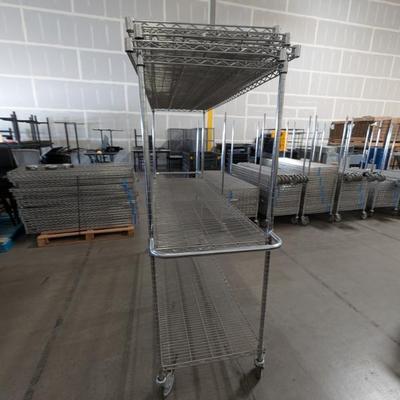 Uline Mobile Chrome Wire Shelving