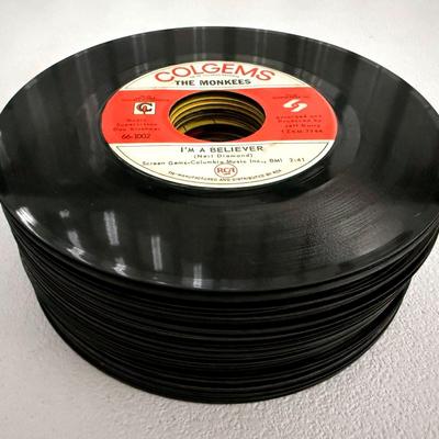 Collection Of Vintage 45 Records (30+ Count)