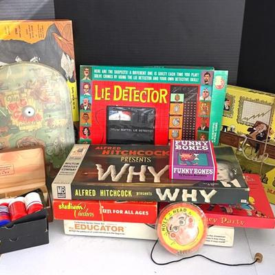 Vintage Board Games With Pinball, Poker, Chess Set And More