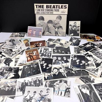 1964 Beatles Single Vinyl Record With 1964 Topps Beatles Trading Cards (95)