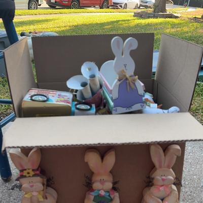 BE705 Easter Decoration Assortment – Wooden Bunnies And Festive Decor
