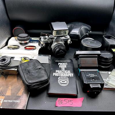 BE515 Olympus OM-2N 35mm Film Camera & Accessories 