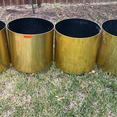BE819 Golden Flower Pots 