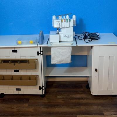 BE604 Brother Lock 10340 Serger W/Cabinet