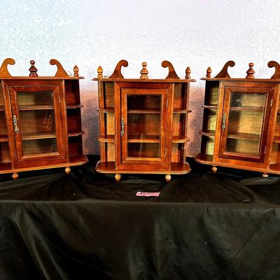 BE937 Tabletop Wall Hanging Trinket Curio Cabinet Display