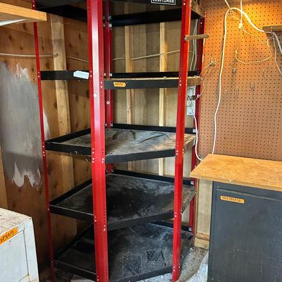 BE872 Craftsman 4-Tier Steel Utility Corner Shelving Unit