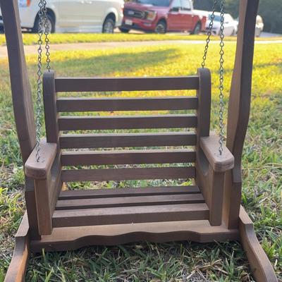 BE703 Miniature Wooden Swing For Dolls