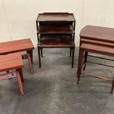 Side Tables and Imperial Furniture Co. Mahogany Nesting Tables 