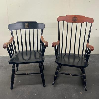 University of Pittsburgh Captain's Chair and Rocking Chair