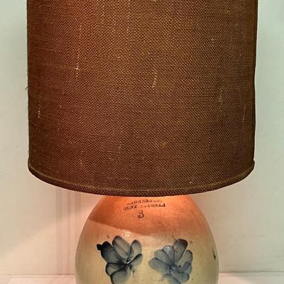 Large Decorative Stoneware Jug Table Lamp