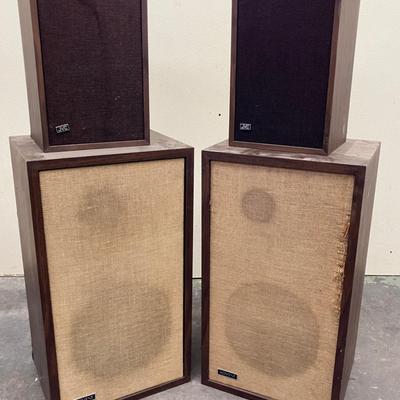 Large Advent Speakers and JVC VS-5391 Bookshelf Speakers