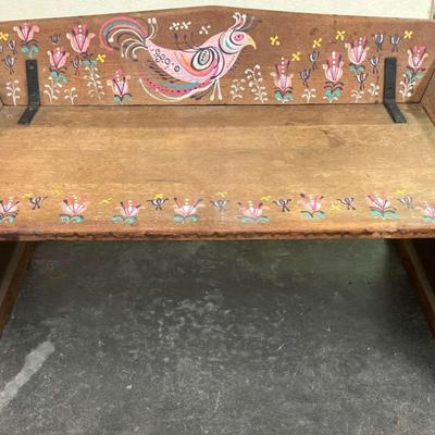 Antique Painted Wagon Seat