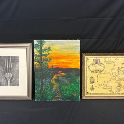 Set Of 3 Pieces of Art