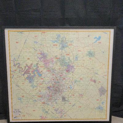Greater Austin Framed Map