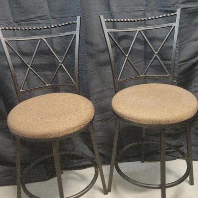 Iron Cushioned Bar Stools