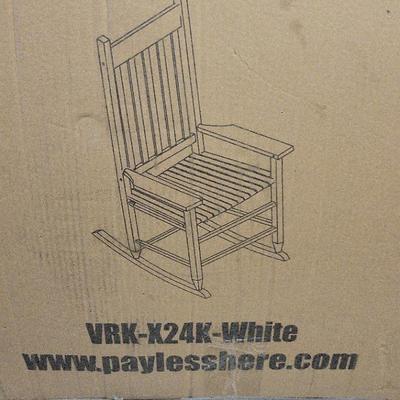 White Wooden Rocking Chair
