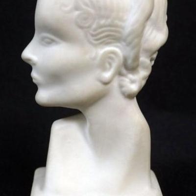 Sale Photo Thumbnail #84: 1084	PARIAN ART DECO PROFILE OF WOMANS HEAD, APPROXIMATELY 3 1/2 IN H
