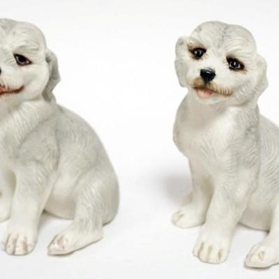Sale Photo Thumbnail #46: 1046	2 BOEHM PORCELAIN DOG FIGURES, EACH APPROXIMATELY 5 IN H
