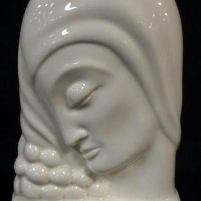 Sale Photo Thumbnail #80: 1080	LENOX ART NOUVEAU PROFILE OF WOMANS HEAD, APPROXIMATELY 5 IN X 3 IN X 9 IN H
