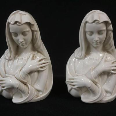 1003	BOEHM PORCELAIN MADONNA, GROUP OF 2, TALLEST APPROXIMATELY 9 1/2 IN HIGH
