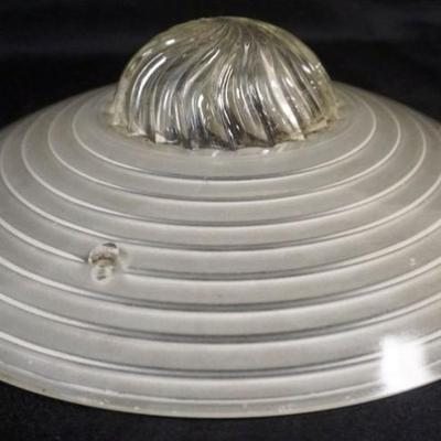 Sale Photo Thumbnail #138: 1138	MID CENTURY MODERN GLASS SAUCER SHAPED LAMP FIXTURE SHADE, APPROXIMATELY 13 3/8 IN DIA
