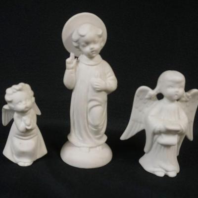1018	ROUSE PARIAN GROUP OF 3 ANGELS, TALLEST APPROXIMATELY 6 1/2 IN
