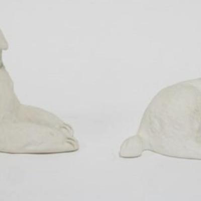 Sale Photo Thumbnail #35: 1035	2 BOEHM PORCELAIN POODLES, EACH APPROXIMATELY 5 IN X 3 1/2 IN H
