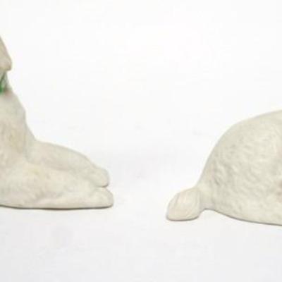 Sale Photo Thumbnail #33: 1033	2 BOEHM PORCELAIN POODLES, EACH APPROXIMATELY 5 IN X 3 1/2 IN H
