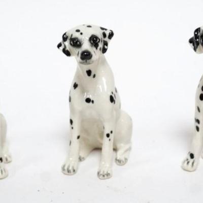 Sale Photo Thumbnail #49: 1049	3 BOEHM DALMATION DOG FIGURES, EACH APPROXIMATELY 3 IN H
