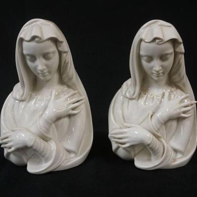 1004	BOEHM PORCELAIN MADONNA, GROUP OF 2, TALLEST APPROXIMATELY 9 1/2 IN HIGH
