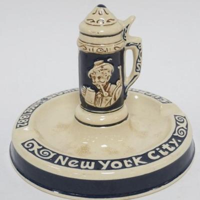 Sale Photo Thumbnail #126: 1126	VINTAGE BEER STEIN N.Y.C. LUCHOWS RESTAURANT ASHTRAY, APPROXIMATELY 6 1/4 IN H
