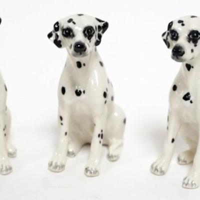Sale Photo Thumbnail #50: 1050	3 BOEHM DALMATION DOG FIGURES, EACH APPROXIMATELY 3 IN H

