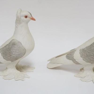1019	BOEHM PORCELAIN TUMBLER PIGEONS #416N, EACH APPROXIMATELY 9 IN HIGH
