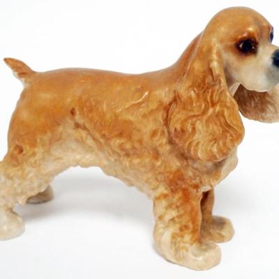Sale Photo Thumbnail #44: 1044	BOEHM PORCELAIN COCKER SPANIEL DOG FIGURE, APPROXIMATELY 6 1/2 IN X 2 IN X 5 1/2  IN H
