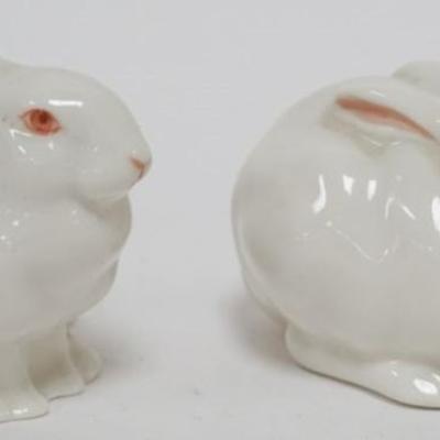 Sale Photo Thumbnail #53: 1053	2 BOEHM PORCELAIN RABBIT FIGURES, EACH APPROXIMATELY 2 1/2 IN H
