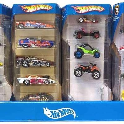 Retail Shelf of Hot Wheels Gift Packs
