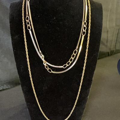 Gold Toned Layering Necklaces 