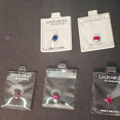 Four Vintage Lindenwold Fine Jewelers Loose Gemstones Multi Colored Unused